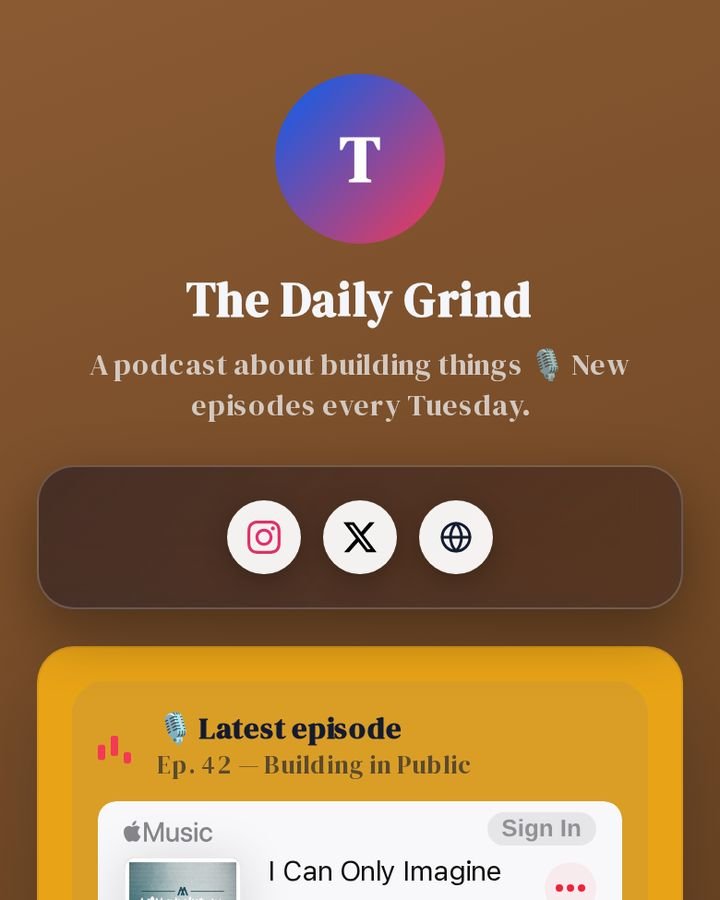 Podcaster page on MyBioKit