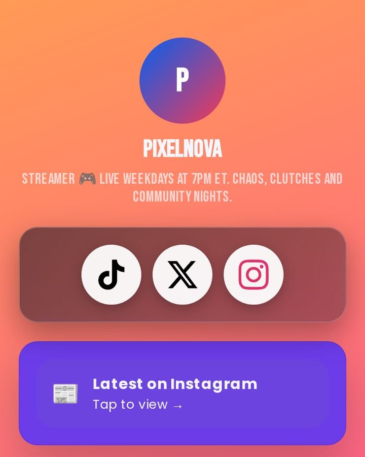 Streamer page on MyBioKit